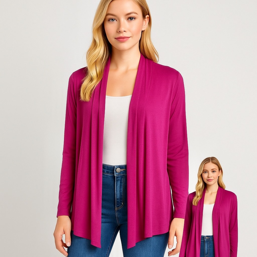 Misia Plum Waterfall Cardigan | Size M | NWT